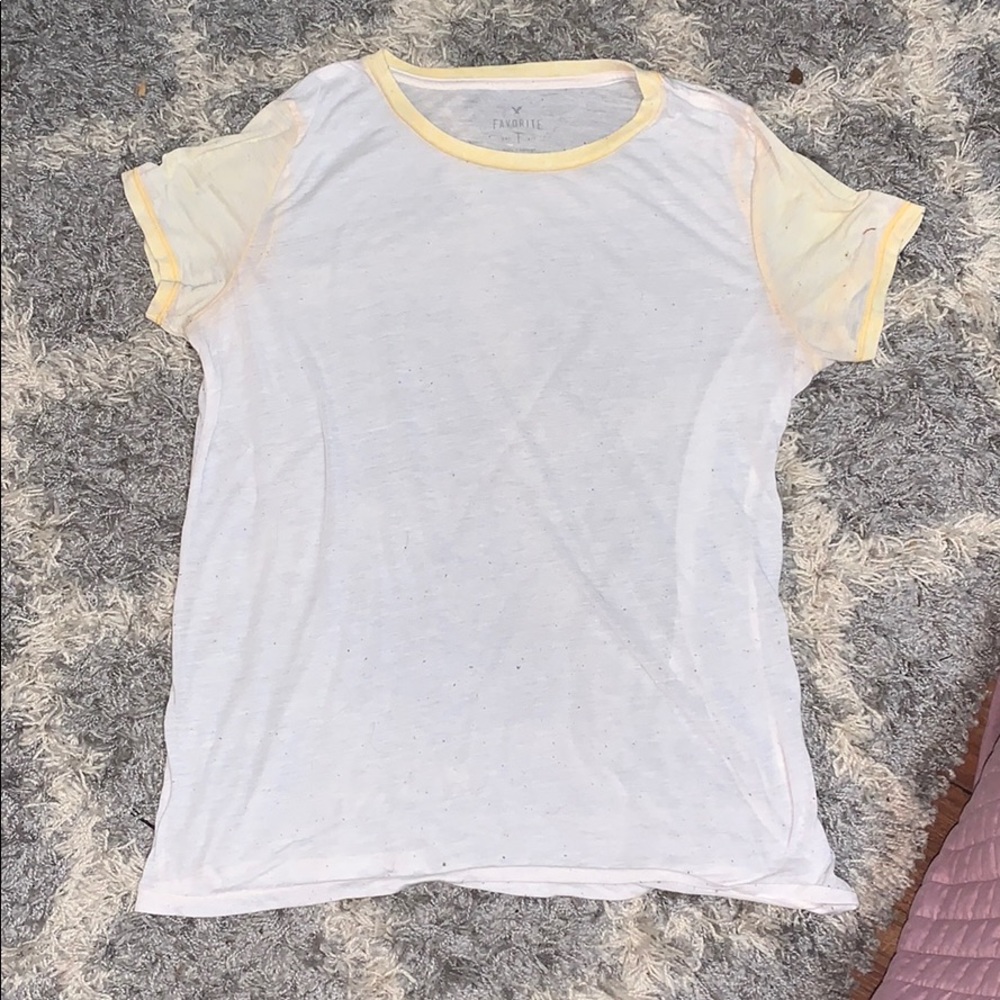 3/$20 American Eagle Yellow Sheer Favorite bf Tee